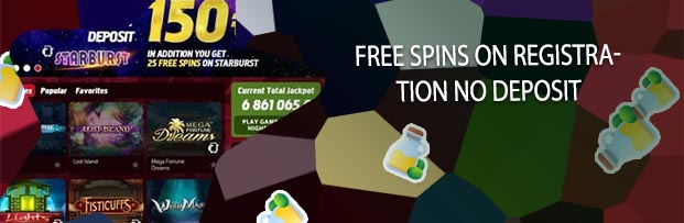 Free spins on registration casino
